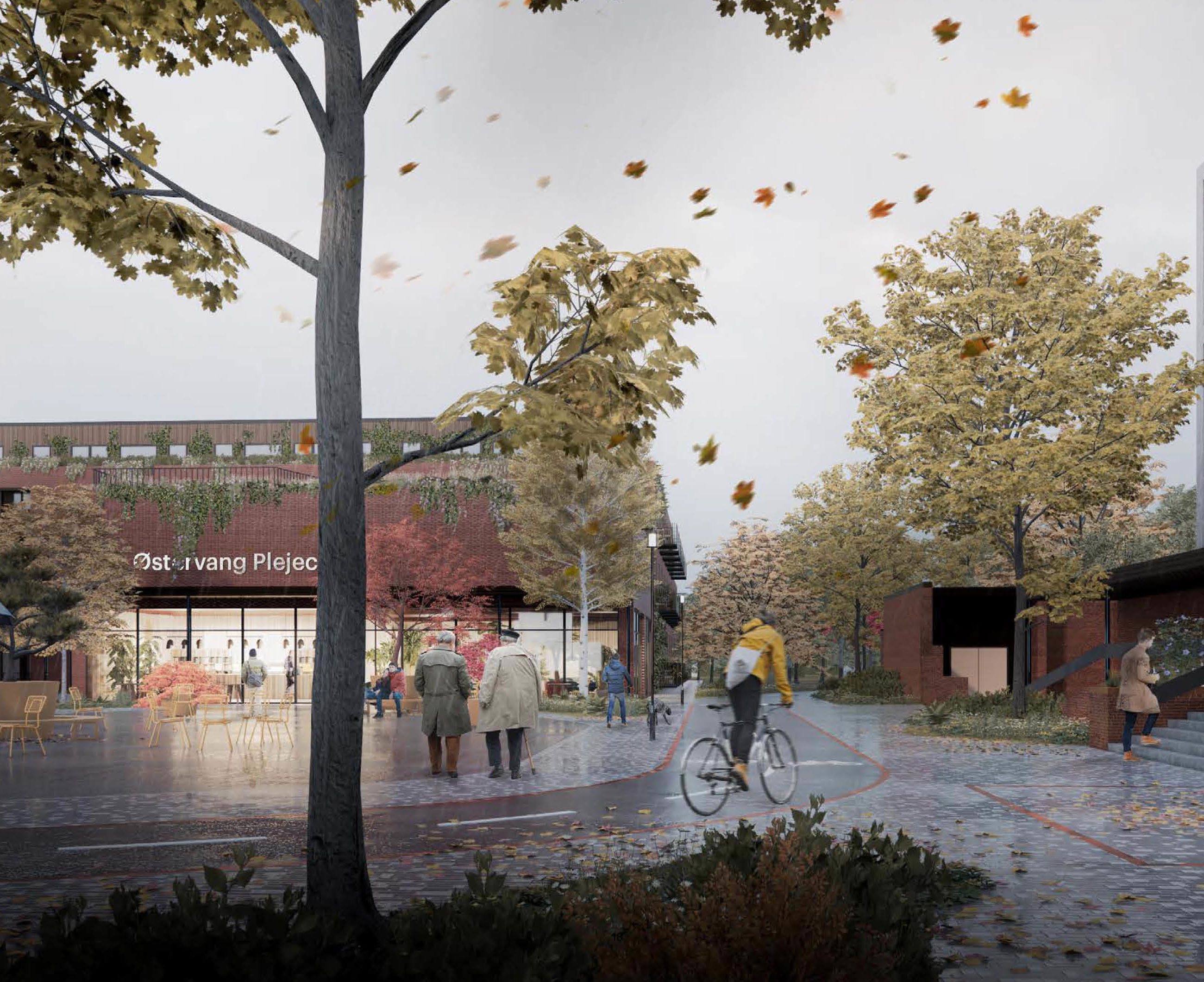 Illustration til helhedsplan for Østervangscenteret