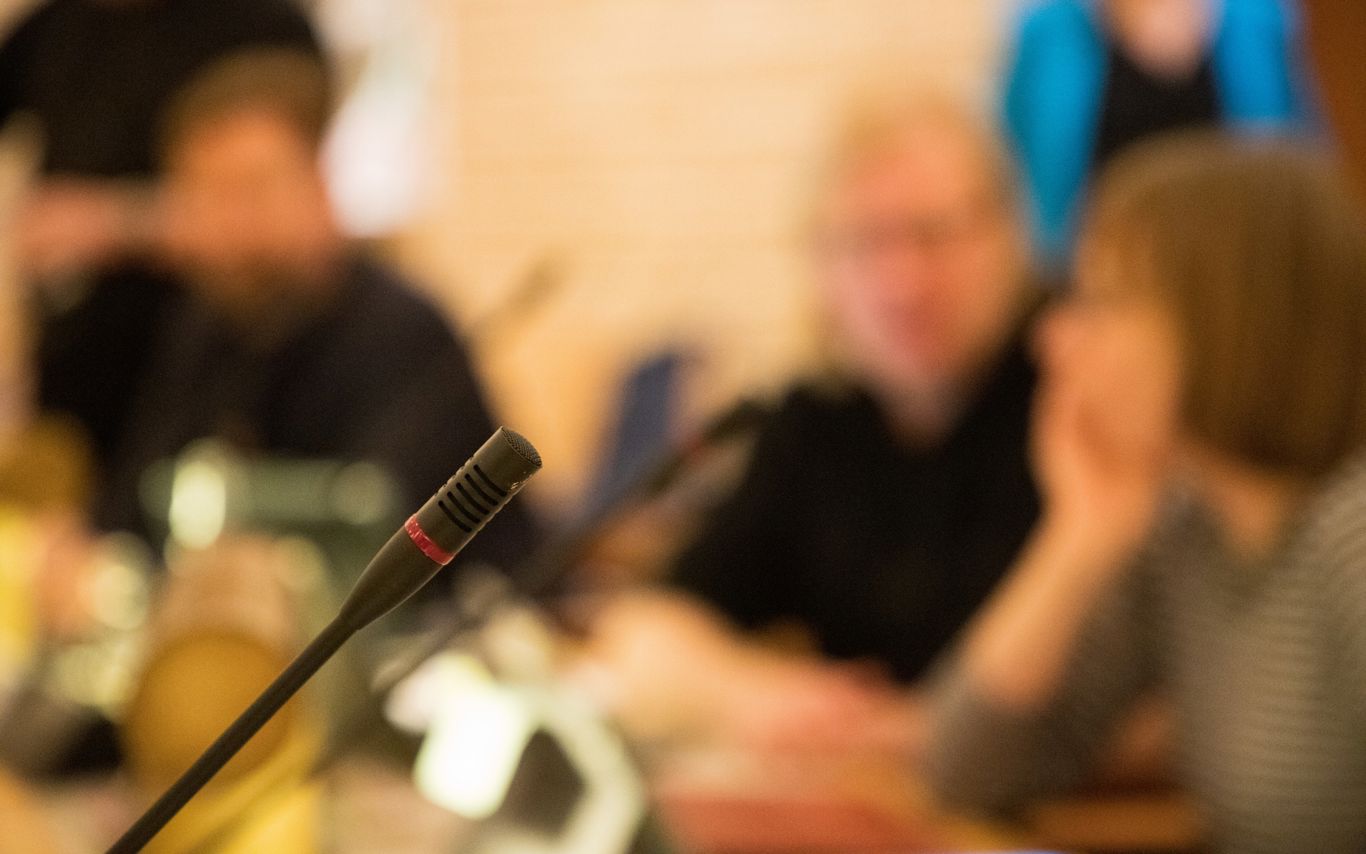 Mikrofon i byrådssalen