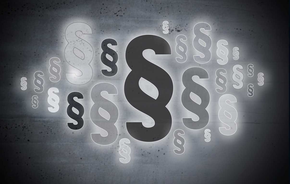 Tegning af paragraftegn.