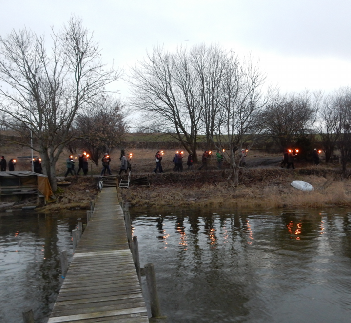Danmarks Naturfredningsforening Roskilde afholder demonstration med fakkeloptog