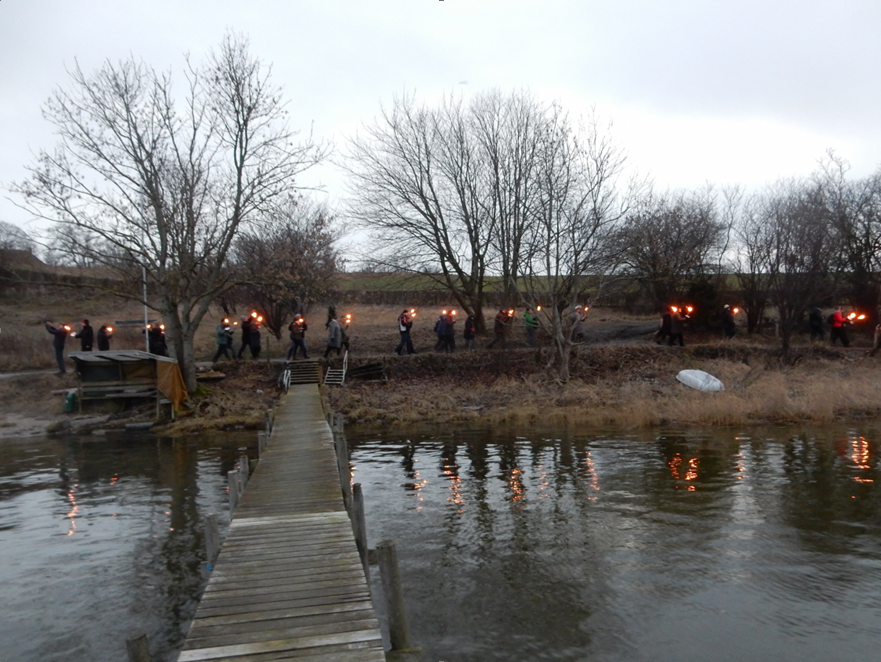 Danmarks Naturfredningsforening Roskilde afholder demonstration med fakkeloptog